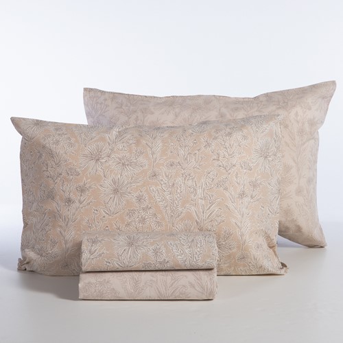 Σεντόνια Μονά Nef-Nef Homeware με λάστιχο 170x270 Lucil Beige