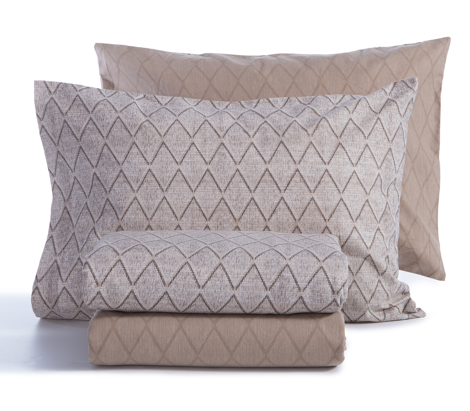 Φανελένια Σεντόνια Nef-Nef Homeware Υπέρδιπλα Mε Λάστιχο (Σετ) Torredo 240X260 Beige