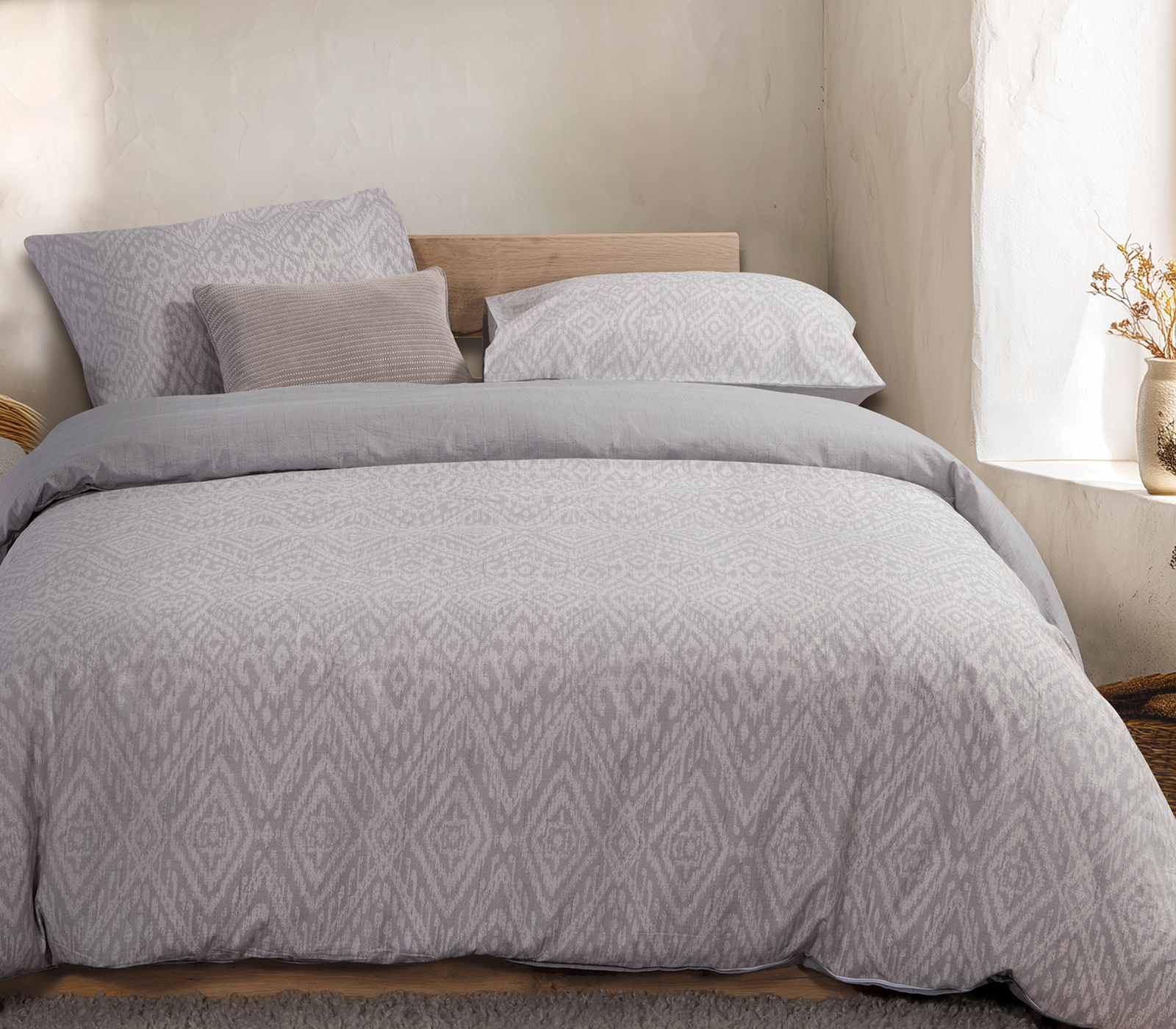 Σεντόνια King Size Nef-Nef Homeware (Σετ) με λάστιχο Orion 270X270 Grey