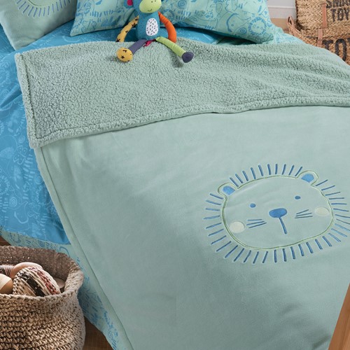 Παιδικό Διακοσμητικό Ριχτάρι-Κουβέρτα Nef-Nef Homeware Jungle Combo 130X180 Smoke Green