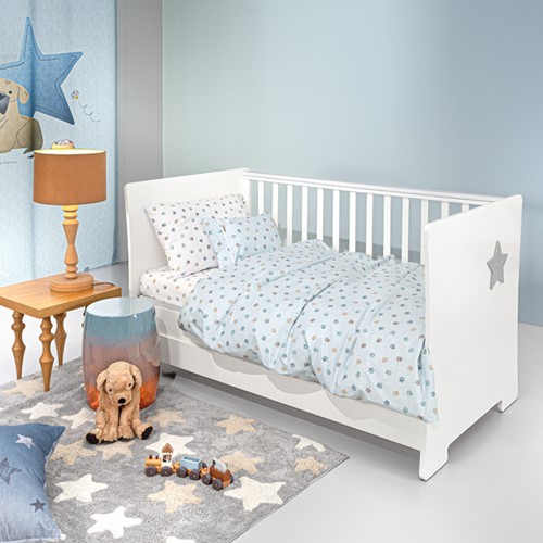 Βρεφικά Σεντόνια Guy Laroche (Σετ) Paw Ciel 115x170