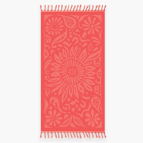 Πετσέτα Θαλάσσης Nef-Nef Homeware Hazard 80Χ160 Coral