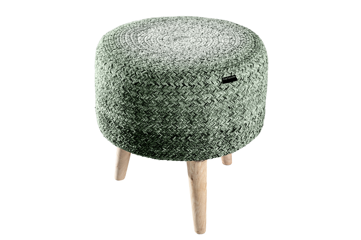 Πουφ Guy Laroche Stool Shades Olive 40X40X40