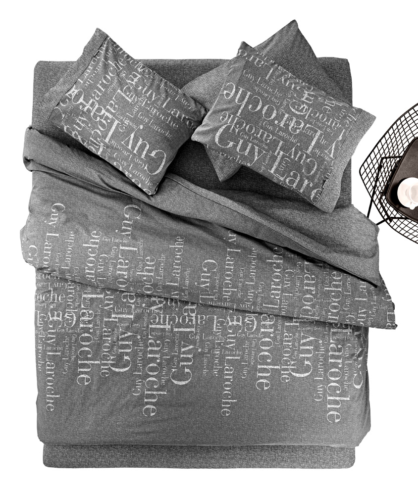 Σεντόνια King Size Guy Laroche Φανέλα (Σετ) Brand Carbon 270X265