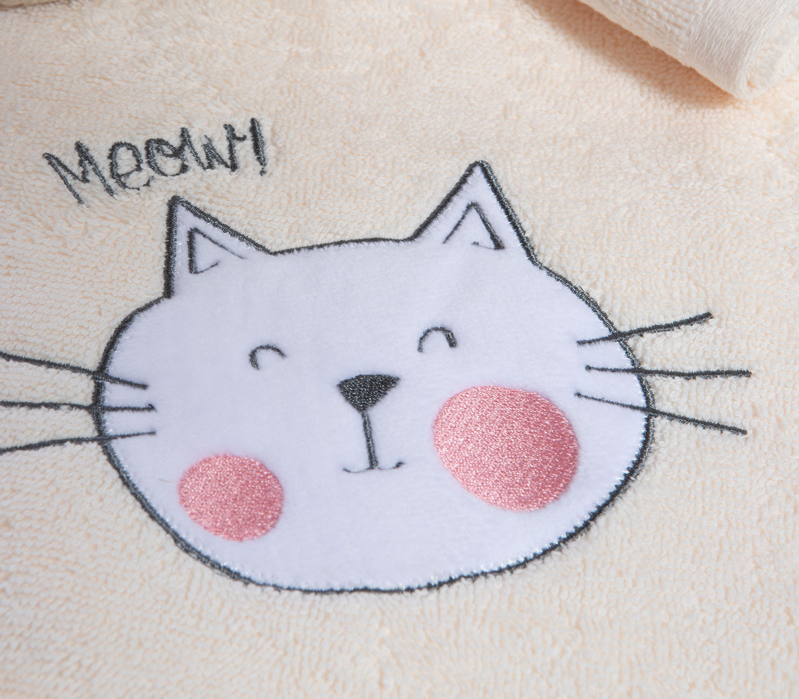 Παιδικές Πετσέτες Nef-Nef Homeware (2ΤΜΧ) Cat Life Ecru 