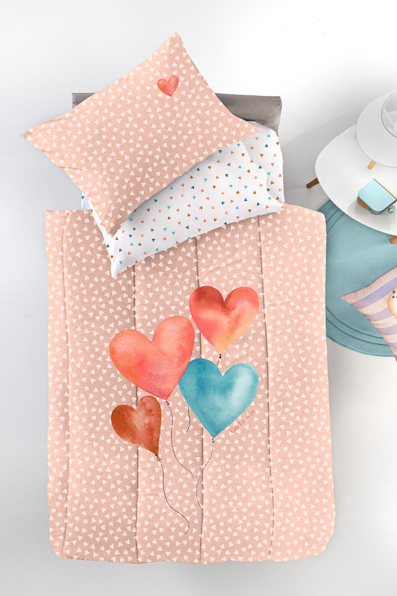 Παιδικό Κουβερλί Guy Laroche Amore Salmon 160Χ230 Suede