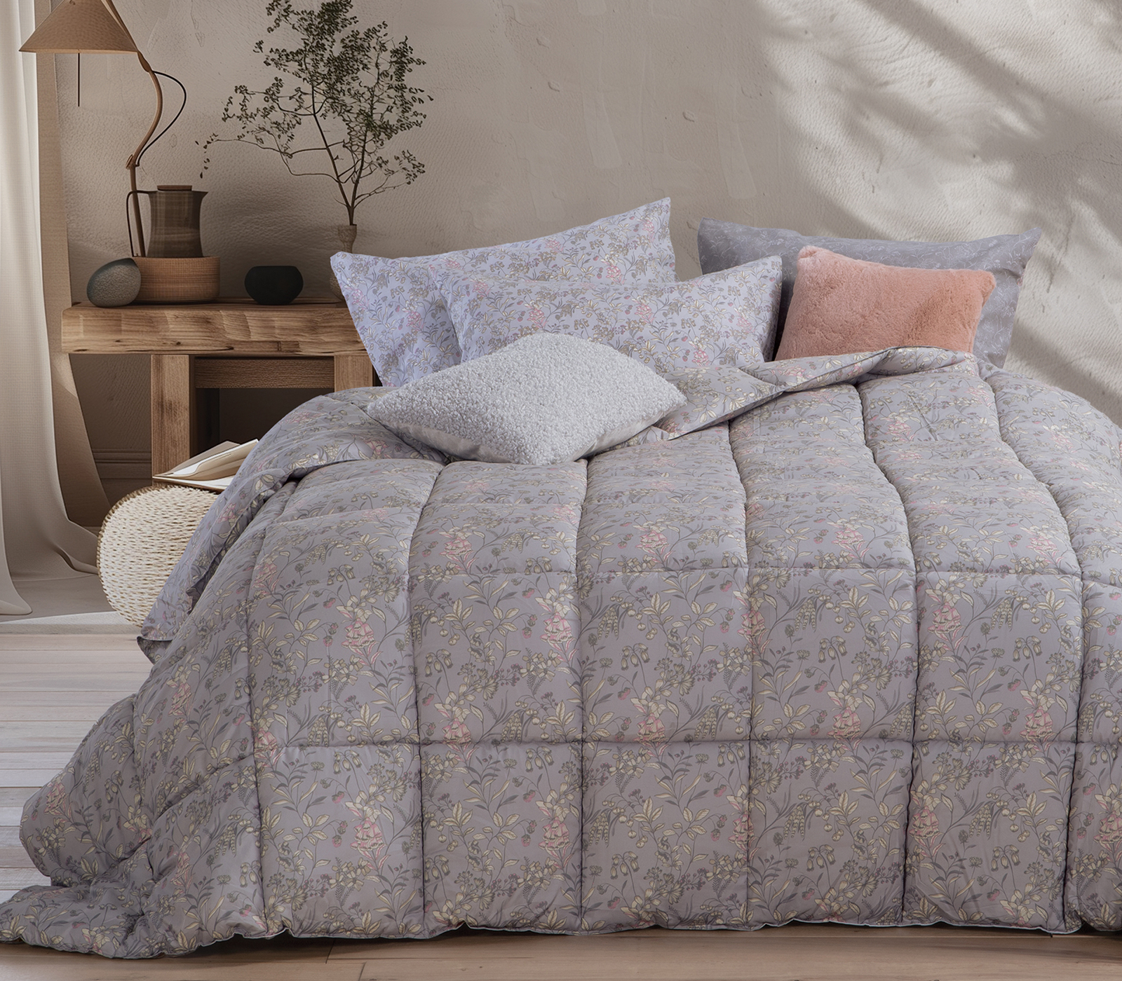 Πάπλωμα Υπέρδιπλο Nef-Nef Homeware Odete 240X220 Grey