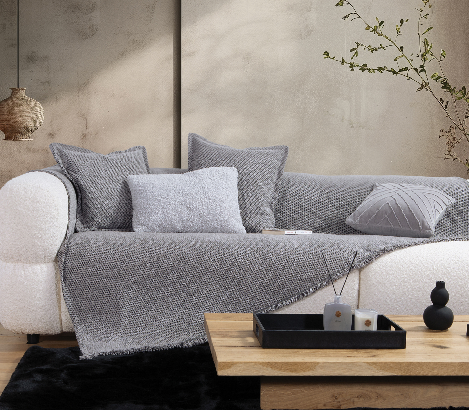 Ριχτάρι Διθέσιου Nef-Nef Homeware Brooklyn 170x250 Silver