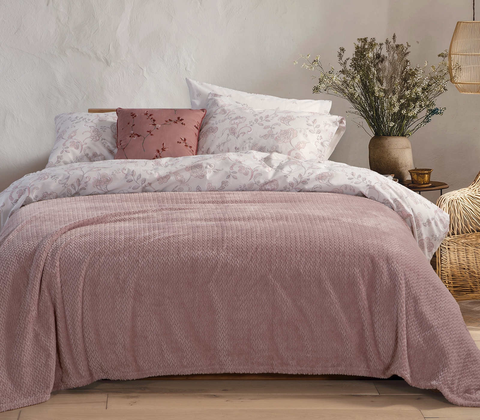 Κουβέρτα Υπέρδιπλη Nef-Nef Homeware Worth 220x240 Mauve