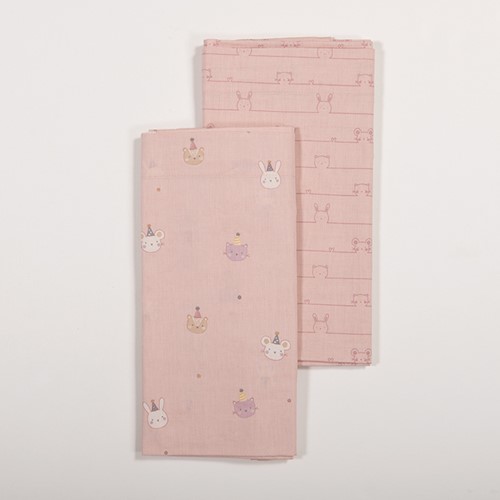 Βρεφικά Σεντόνια Λίκνου Nef-Nef Homeware Special Party Pink