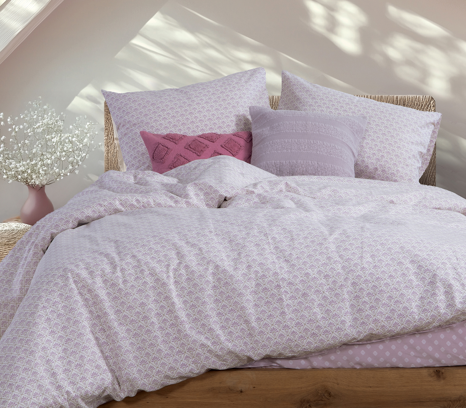 Σεντόνια Μονά Nef-Nef Homeware (Σετ)  Keylan 170x270 Mauve