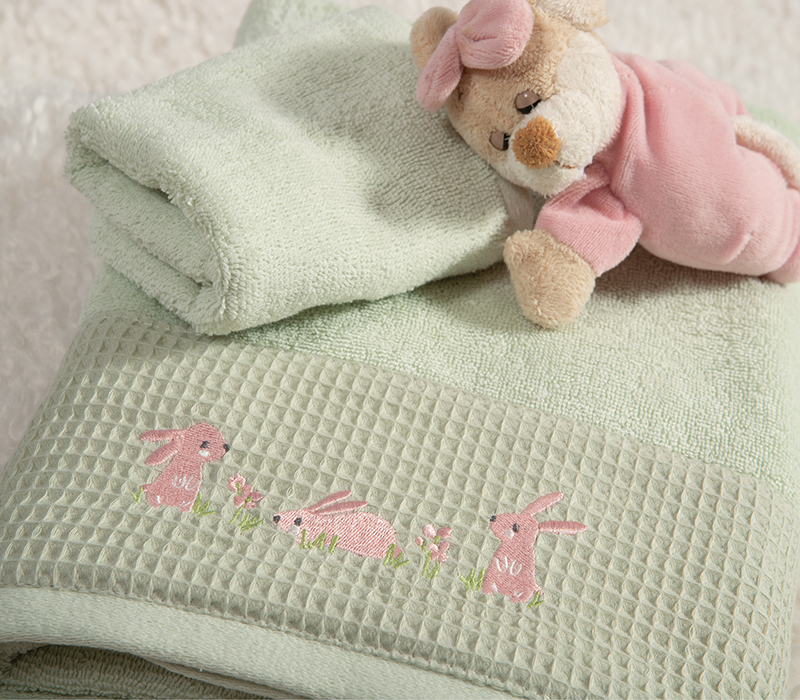 Βρεφικές πετσέτες Nef-Nef Homeware (Σετ) Country Bunny Mint 