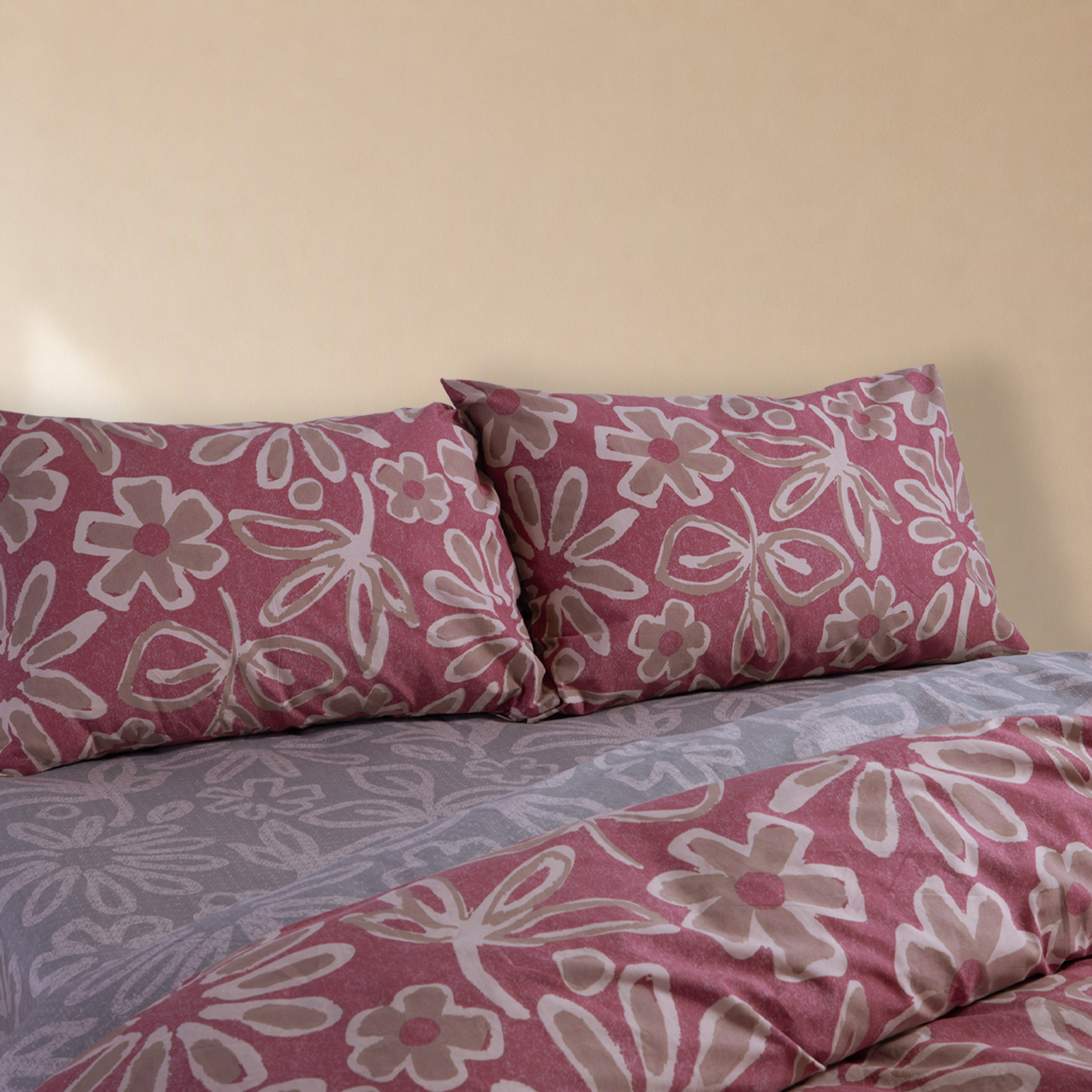 Σεντόνια Υπέρδιπλα Nef-Nef Homeware (Σετ) Βαμβακερά Harmony 240Χ270 Bordo