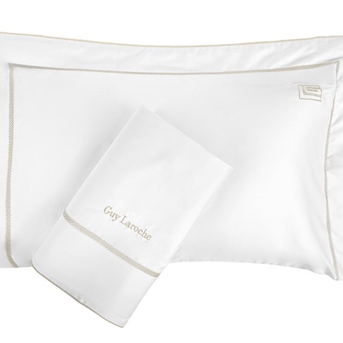 Παπλωματοθήκη Υπέρδιπλη Guy Laroche (Σετ) Elite White/Beige 250X240