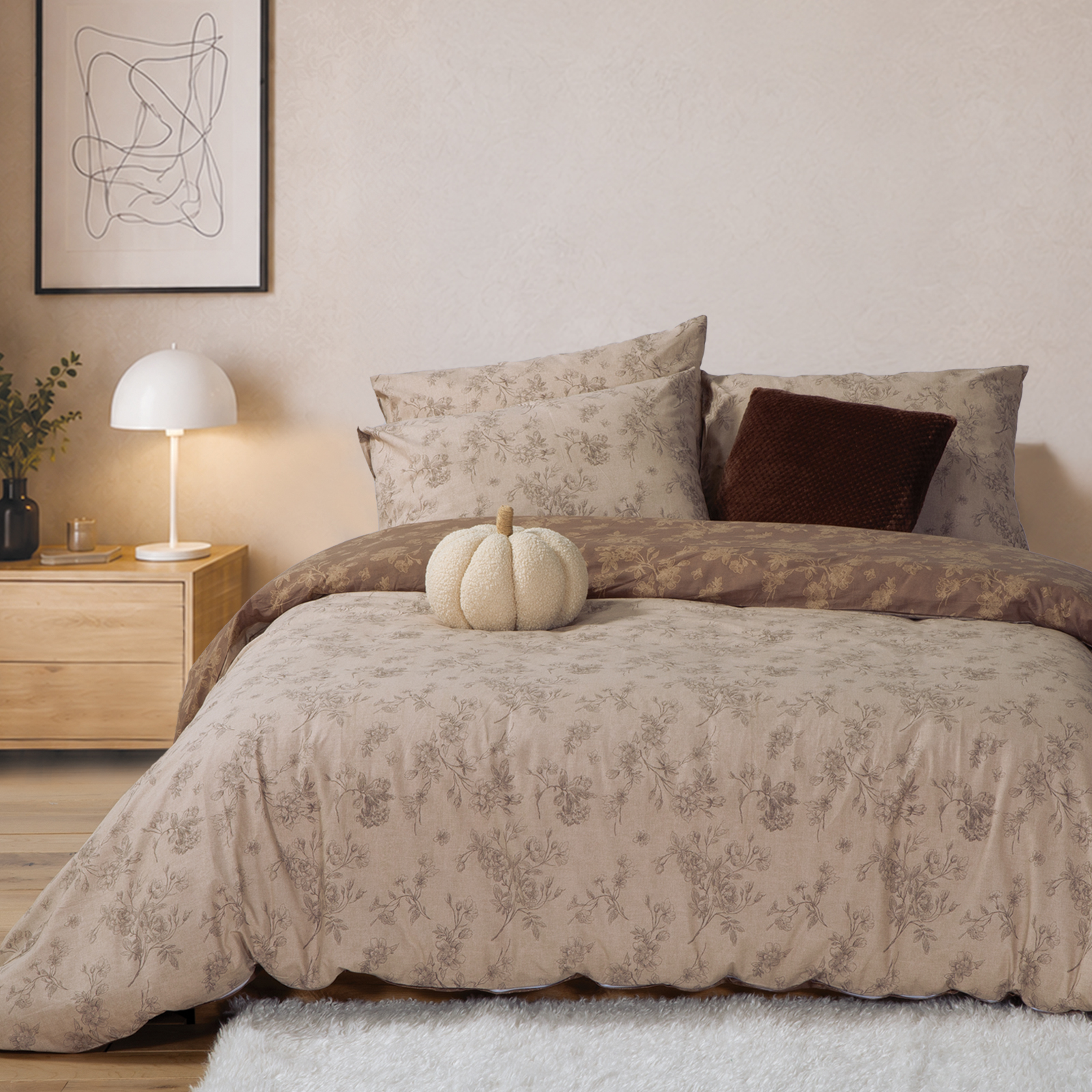 Διπλά Σεντόνια Nef-Nef Homeware (Σετ) Βαμβακερά Trust 200X270 Ecru