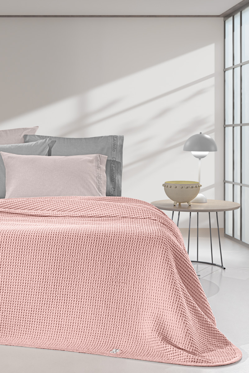 Κουβέρτα Πικέ King Size Guy Laroche Eternity Misty Rose 260X240 