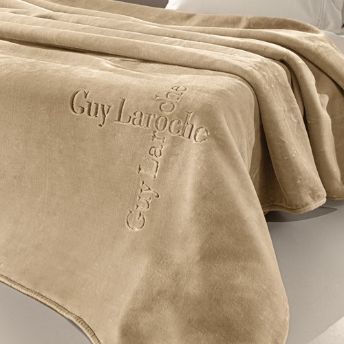 Κουβέρτα Μονή Guy Laroche Logo Almond 160x220