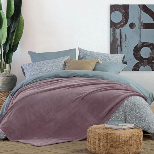 Kουβέρτα Fleece Μονή Nef-Nef Homeware Cosy 160Χ220 Mauve