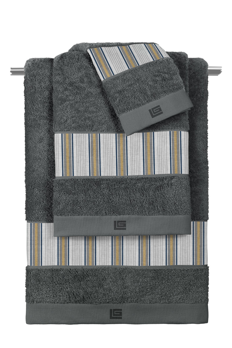 Σετ Πετσέτες Guy Laroche Pinstripe Grey-Anthracite (3ΤΜΧ) 