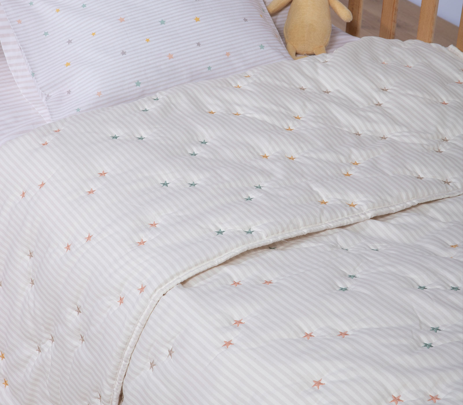 Βρεφικό Κουβερλί Nef-Nef Homeware Happy 80X110 Ecru