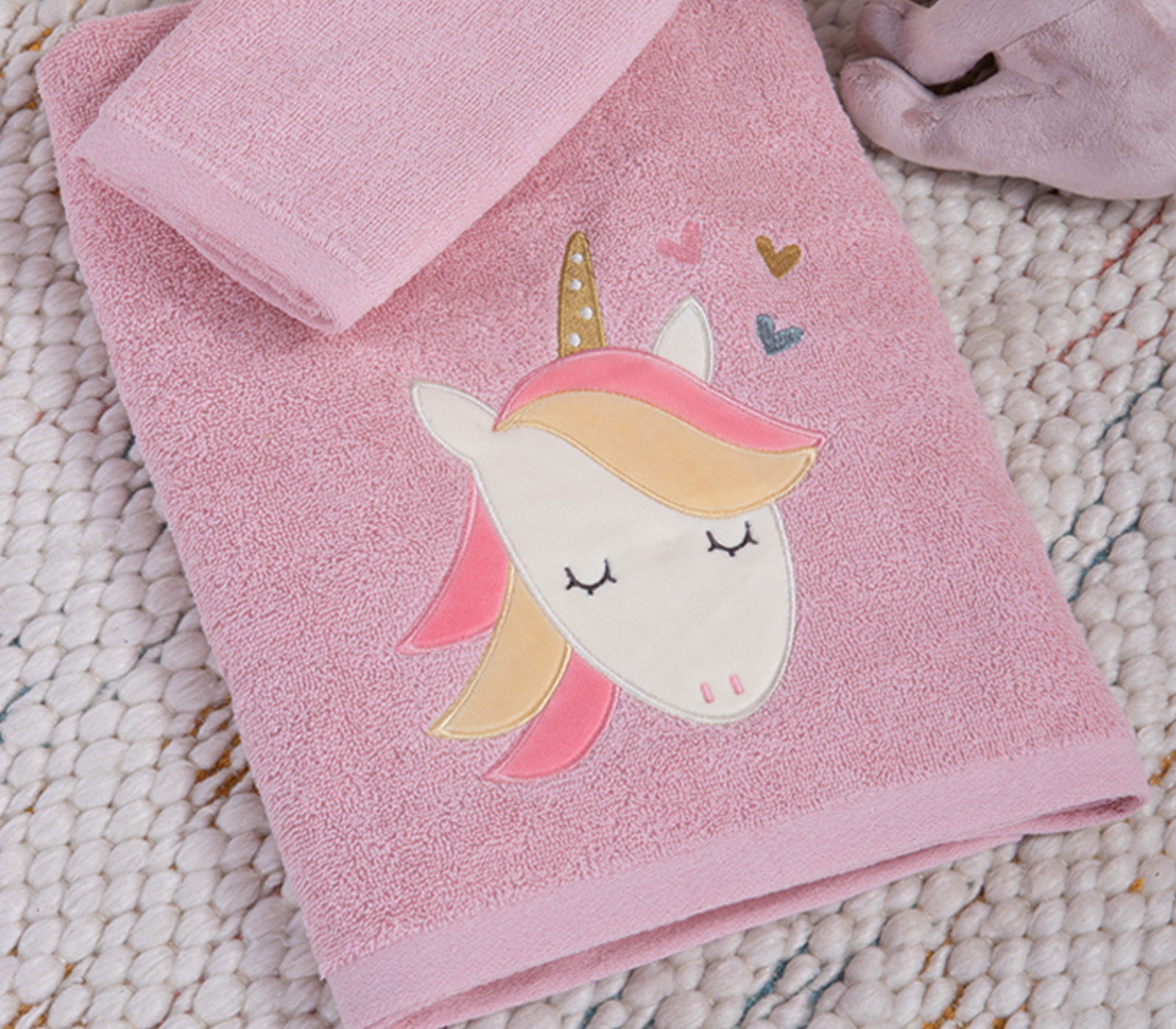 Παιδικές Πετσέτες Nef-Nef Homeware (Σετ) Unicorn Forever Pink
