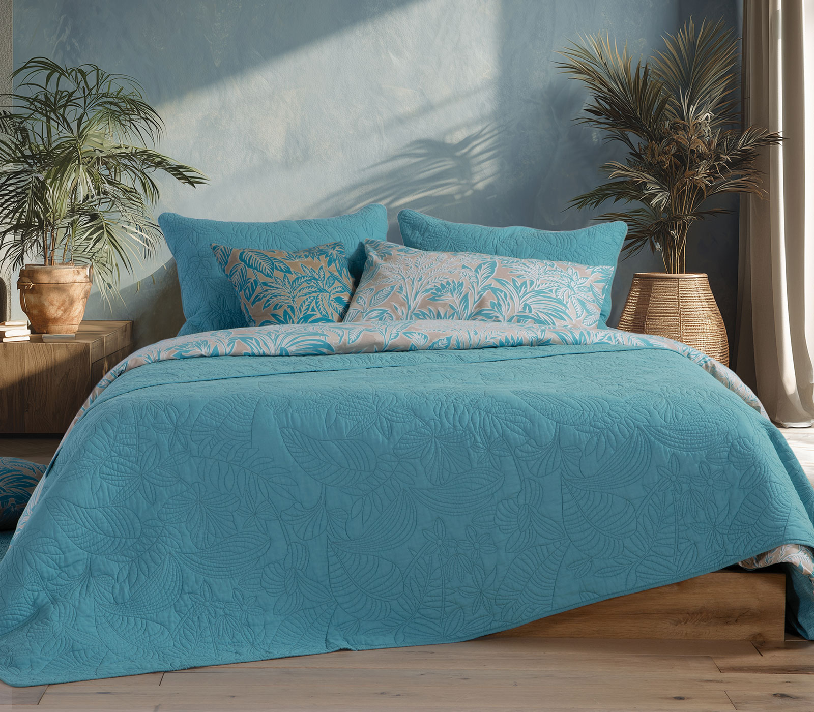 Κουβερλί Υπέρδιπλο Nef-Nef Homeware Charisma 230x240 Blue