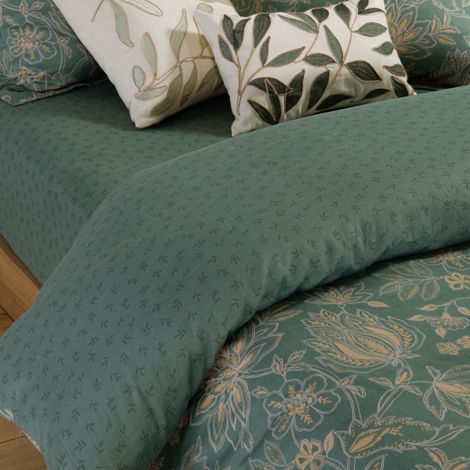 Σεντόνια King Size Nef-Nef Homeware (Σετ) Βαμβακοσατέν Elinda 270X280 Green