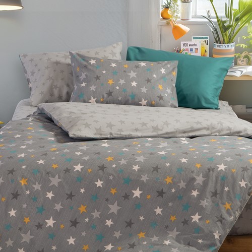 Παιδικά Σεντόνια Nef-Nef Homeware (Σετ) Stars Above 170x260 Grey