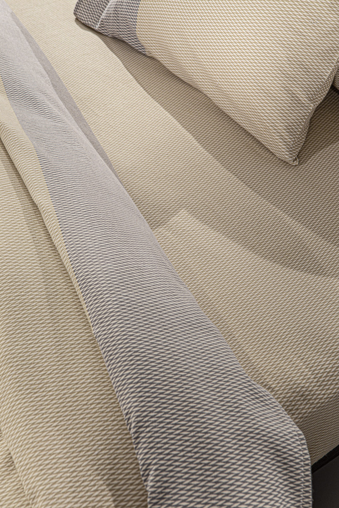 Παπλωματοθήκη Υπέρδιπλη Φανέλα Guy Laroche Verona Taupe 225X245 
