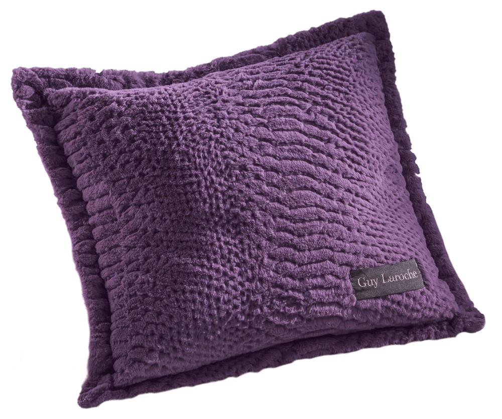 Ριχτάρι Guy Laroche Πολυθρόνας+ Μαξιλαροθήκη Crusty Aubergine 170Χ130