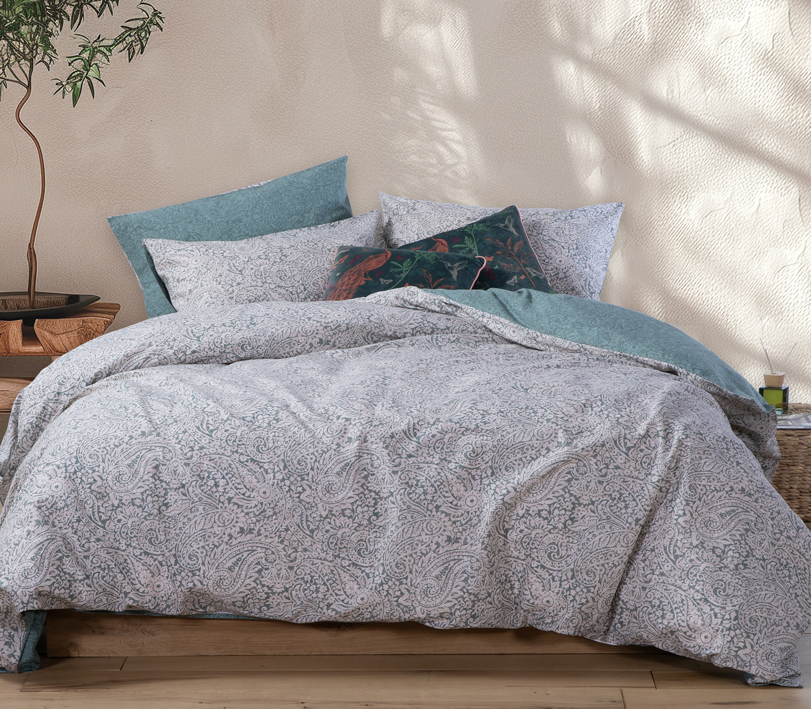 Σεντόνια Μονά Nef-Nef Homeware (Σετ) 170Χ270 Matador Green