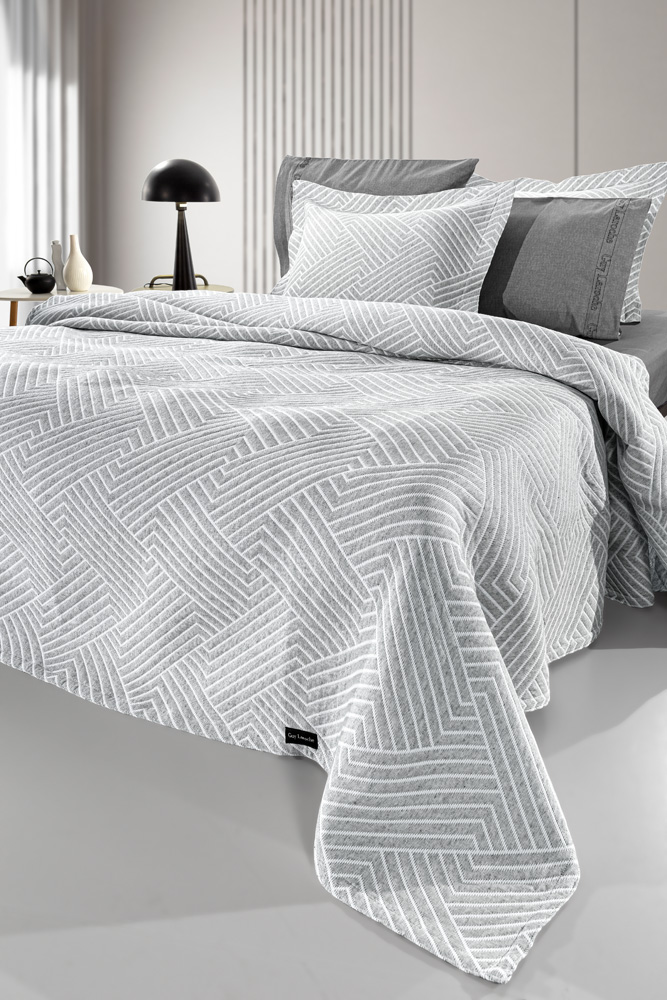 Κουβέρτα Υπέρδιπλη Guy Laroche Lupo 245x260 Grey/White  