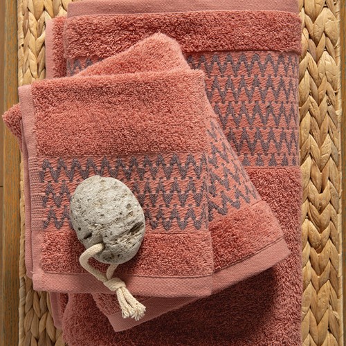 Πετσέτα Προσώπου Nef-Nef Homeware Fonteste 50x90 Peach