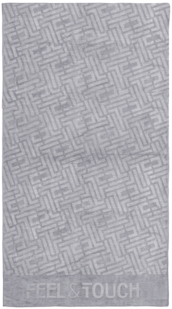 Πετσέτα Θαλάσσης Feel&Touch Icon Titanium 90X170 