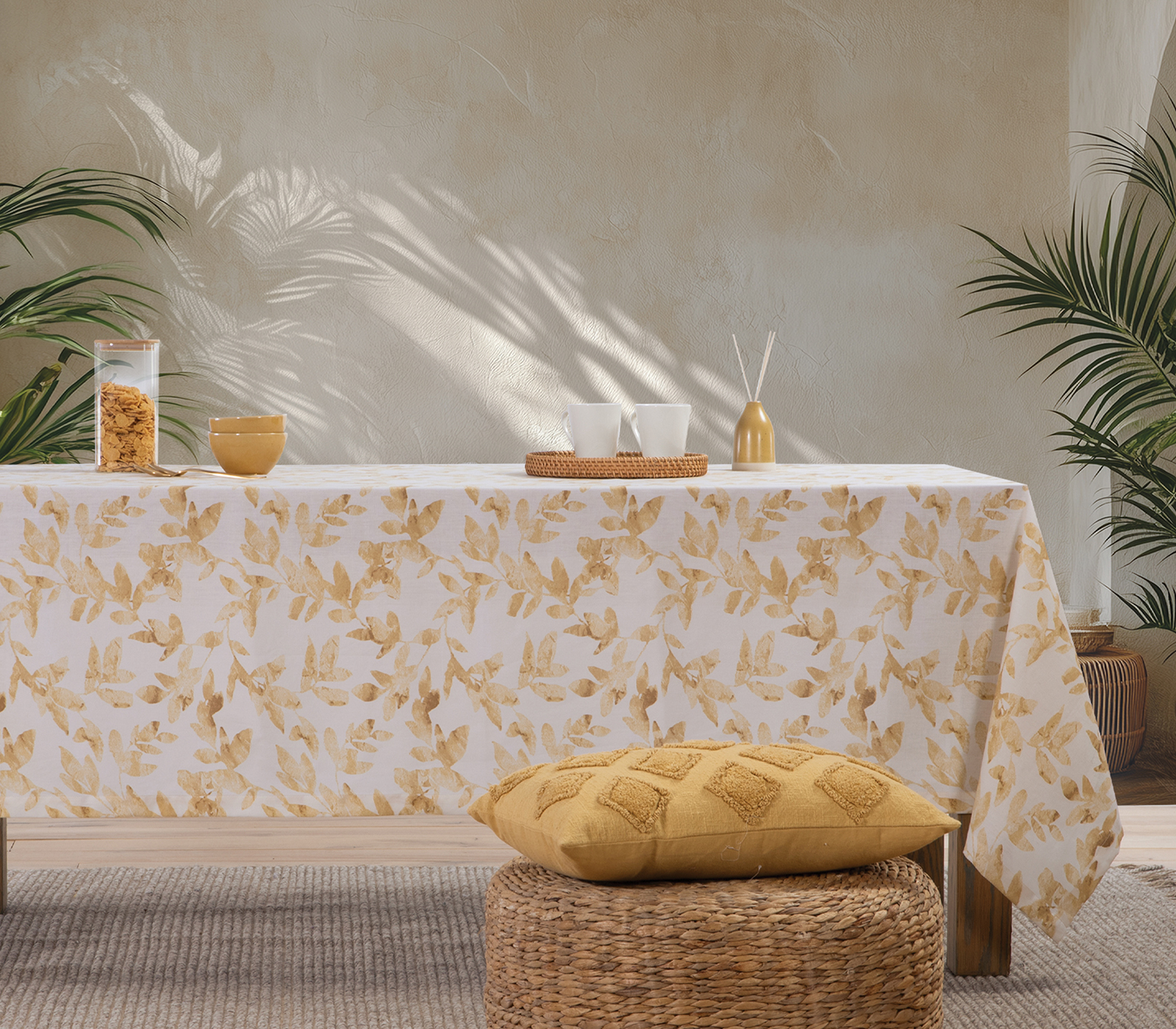  Τραπεζομάντηλο Nef-Nef Homeware Sencil 140x140 Yellow