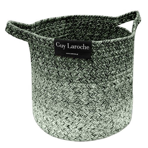 Πούφ Guy Laroche Jute Basket Shades Olive 30X30X30