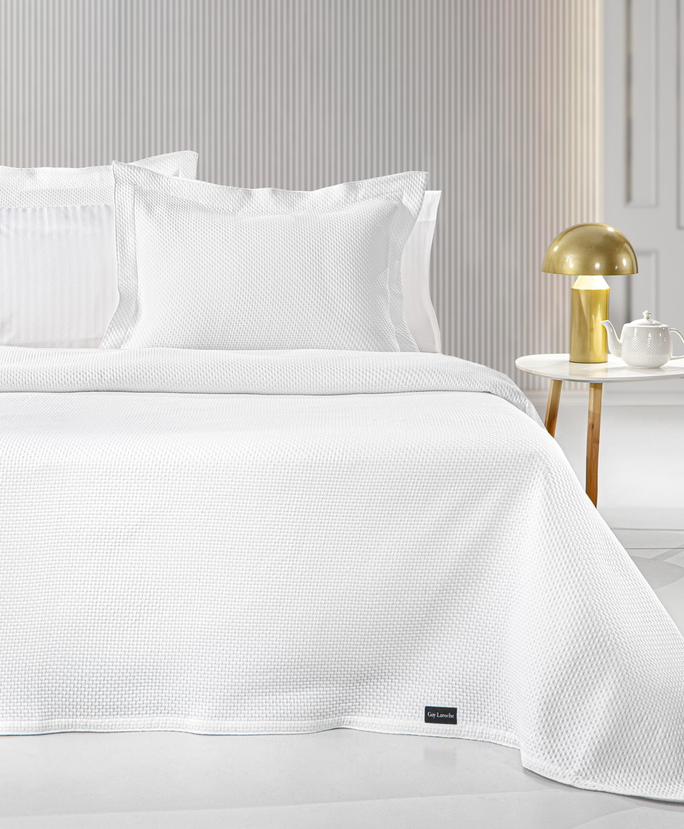 Κουβέρτα Hμίδιπλη Guy Laroche Slalom White 180X260