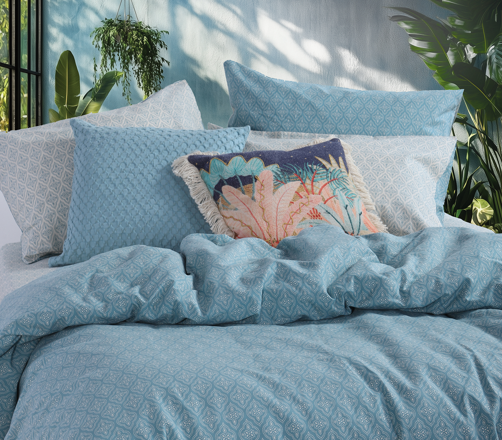 Σεντόνια Μονά Nef-Nef Homeware (Σετ) Sorento 170X270 Blue