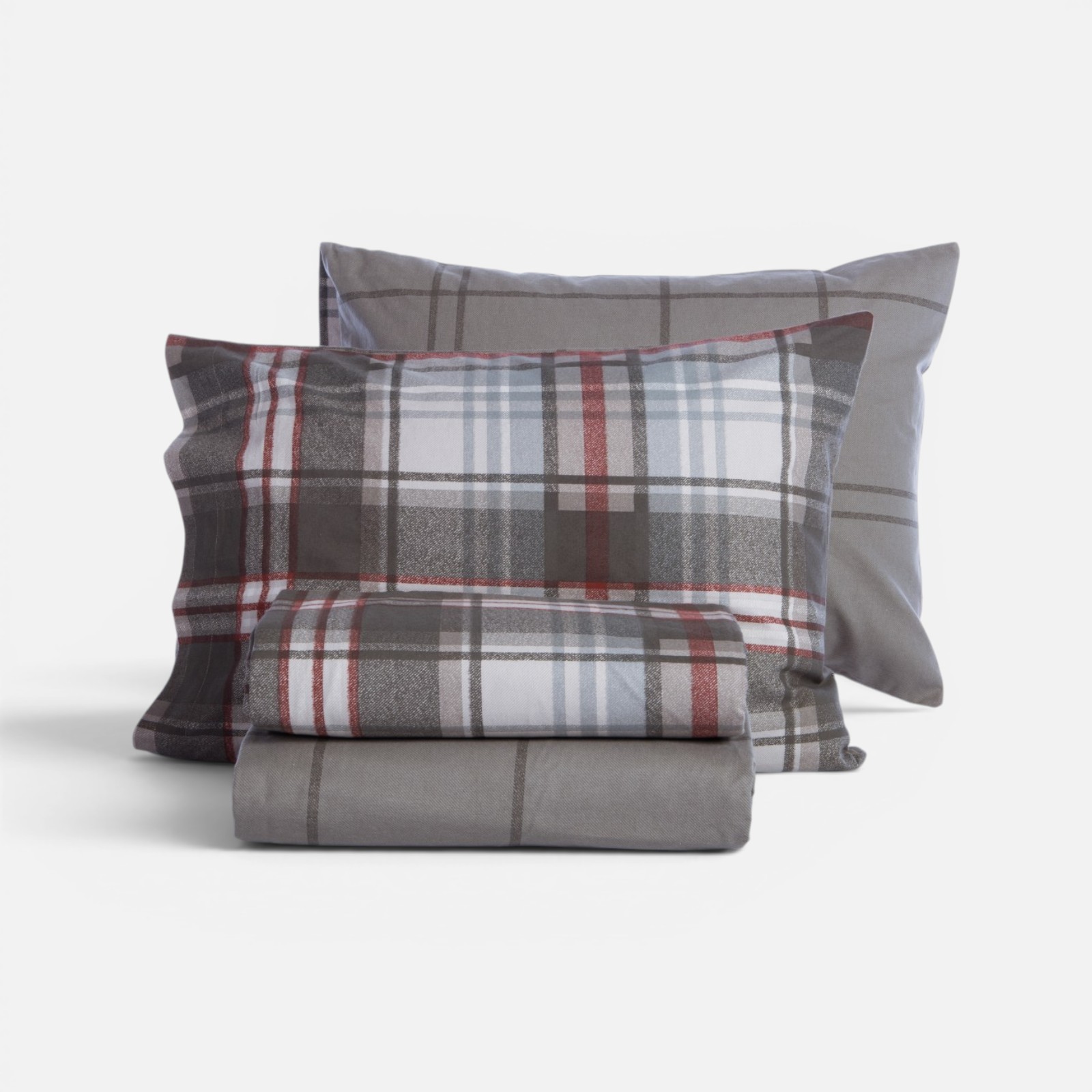 Φανελένια Υπέρδιπλα Σεντόνια Nef-Nef Homeware (Σετ) Resten 240x260 Grey