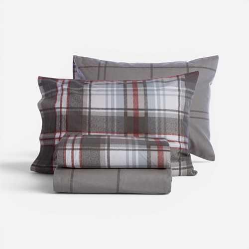 Φανελένια Υπέρδιπλα Σεντόνια Nef-Nef Homeware (Σετ) Resten 240x260 Grey
