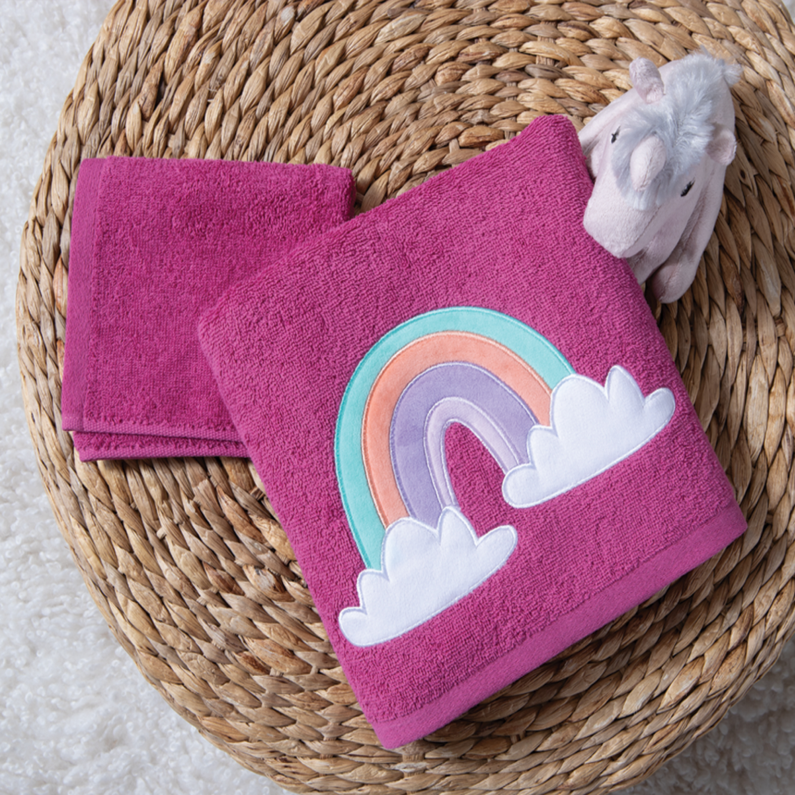 Παιδικές Πετσέτες Nef-Nef Homeware (2τμχ)  Rainbow Mood Violet