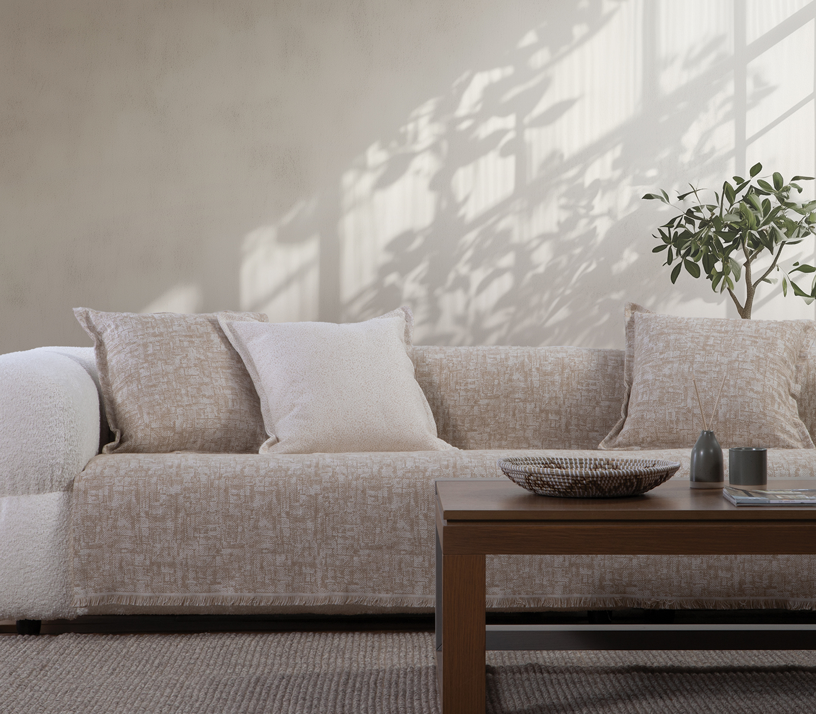 Ριχτάρι Διθεσίου Nef-Nef Homeware Garcia 170x250 Beige
