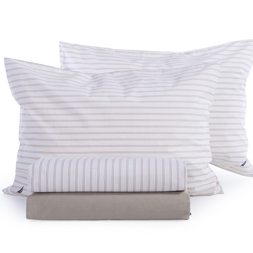 Σεντόνια Διπλά Nef-Nef Homeware Nau Coast 200X270 Ecru