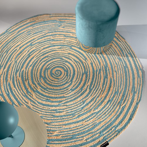 Χαλί Σαλονιού Guy Laroche Floral Azul 150 Round