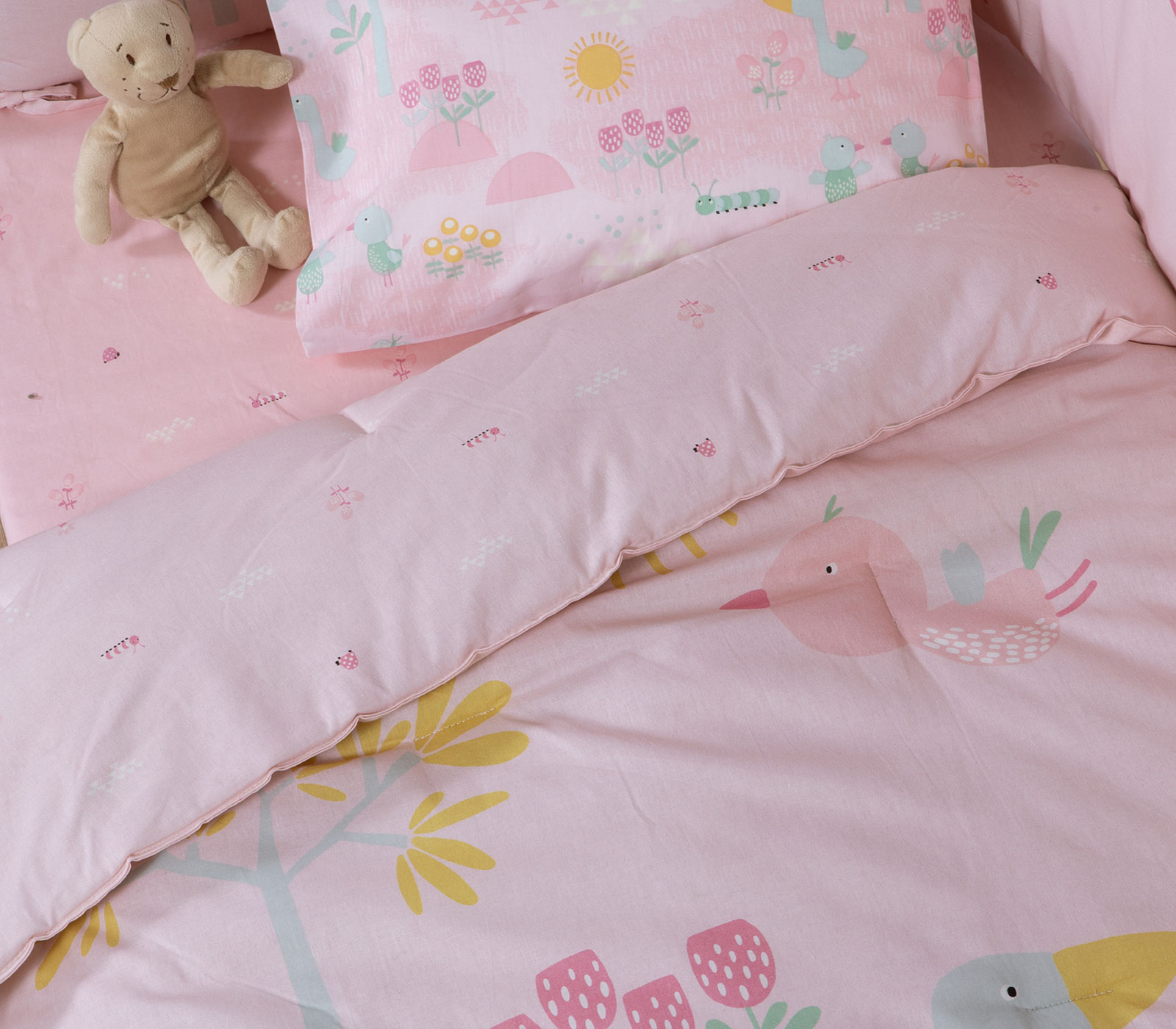 Βρεφικό Κουβερλί Nef-Nef Homeware Spring Happiness 110x140 Pink 