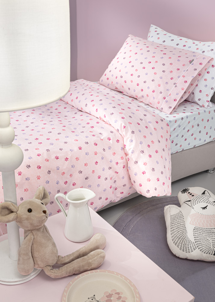 Παιδικά Σεντόνια  Guy Laroche (Σετ) Paw Pinky 165X200+35