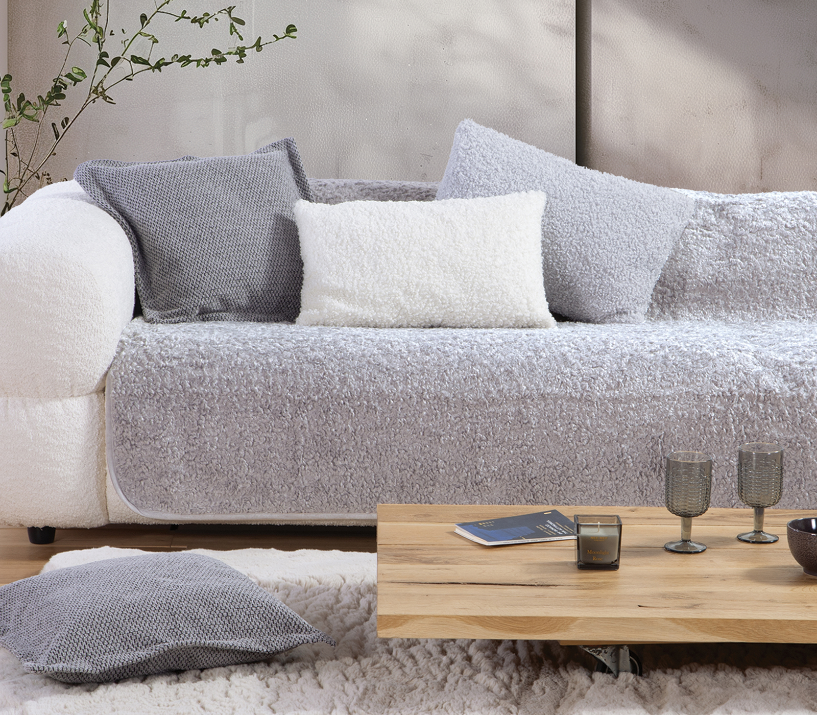  Ριχτάρι Πολυθρόνας Nef-Nef Homeware Vanjel 150X180 Silver