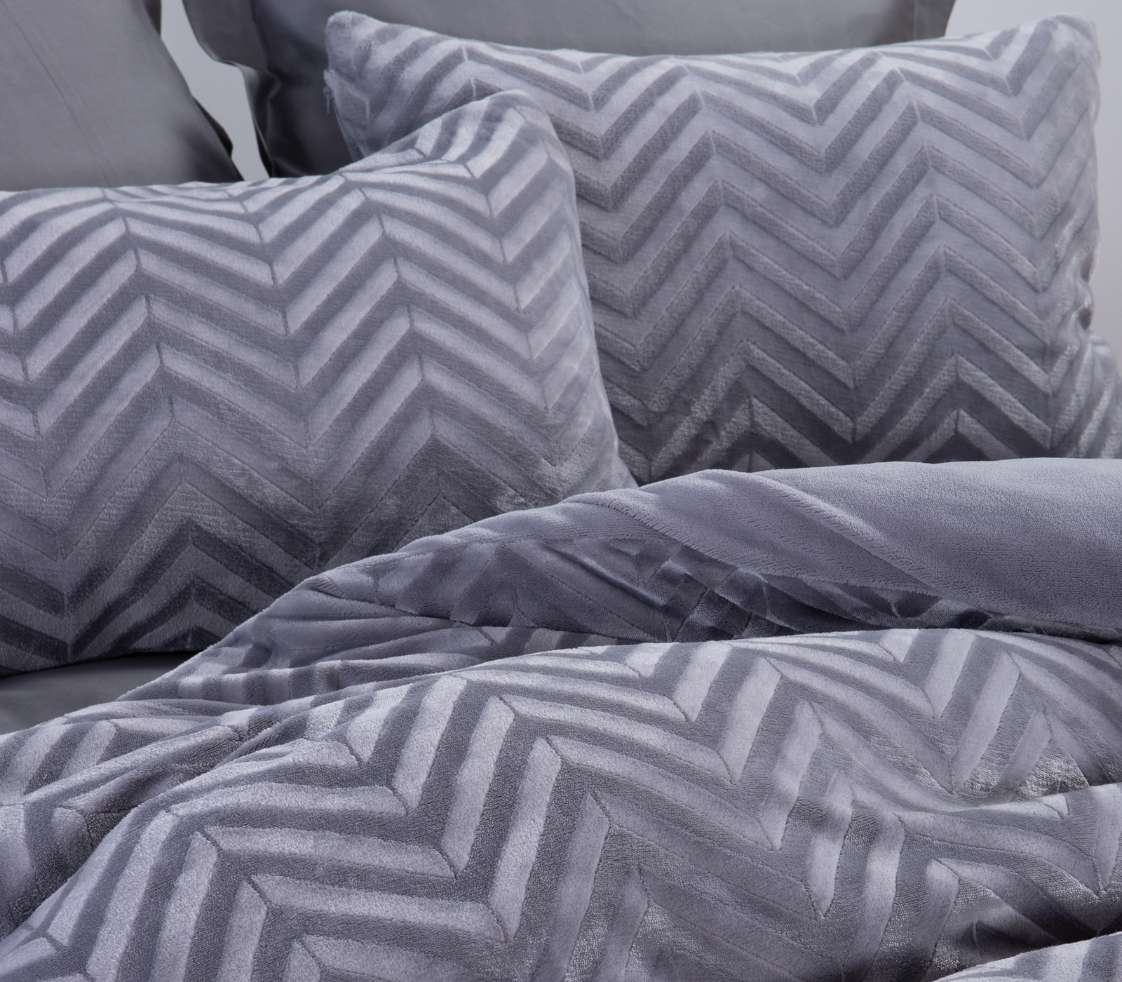 Παπλωματοθήκη Μονή Nef-Nef Homeware (Σετ) Carmen 160X220 Grey