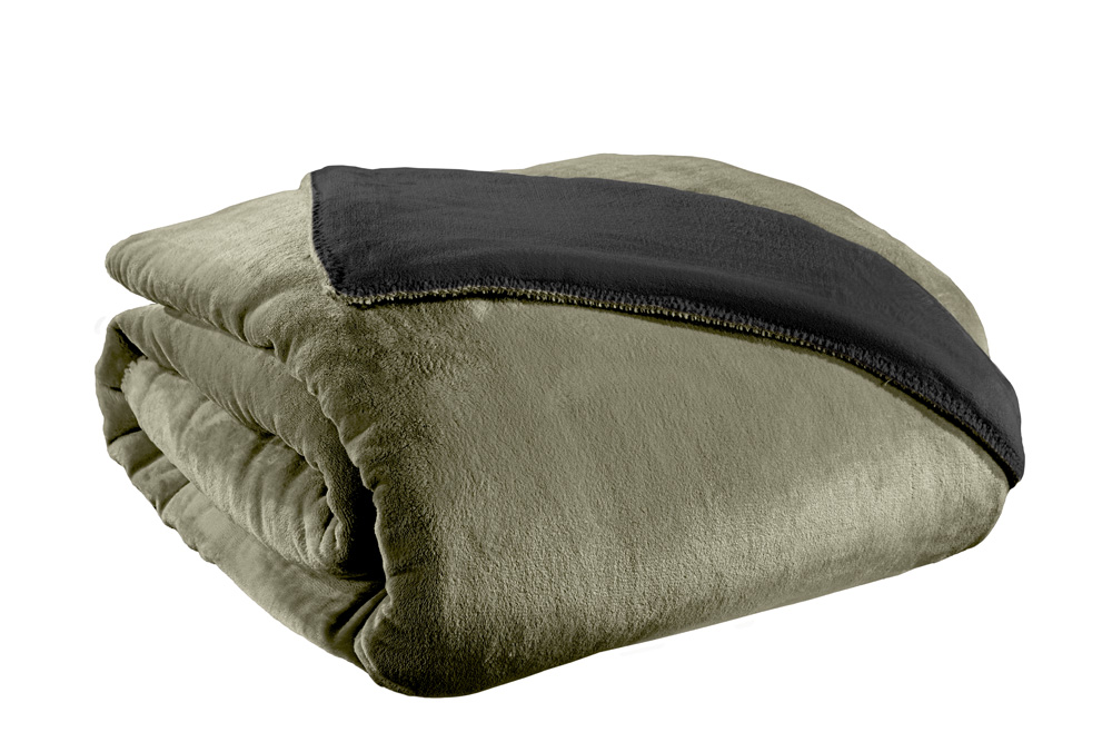 Koυβέρτα Βελούδινη Guy Laroche Μονή (Σετ) 160Χ240 Velvet Khaki