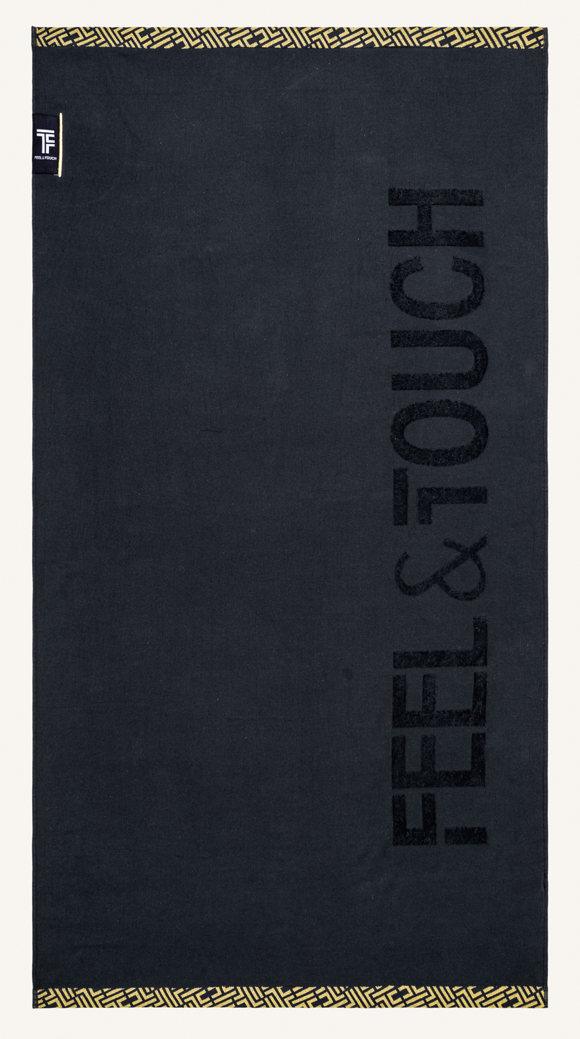 Πετσέτα θαλάσσης Feel and Touch Sunny Black 90X180